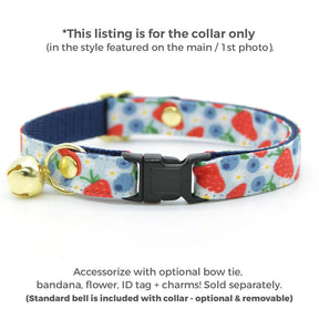 Made by Cleo - Cat Collar "Berry Bramble" Breakaway with Gold