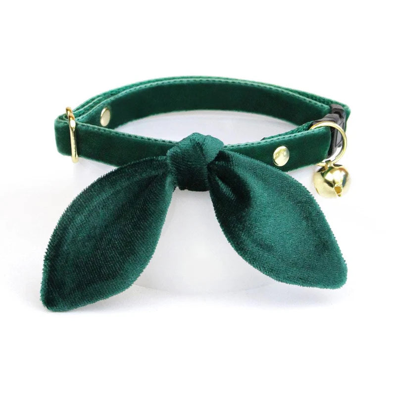 Made by Cleo - Velvet Breakaway Cat Collar with Bunny Ears