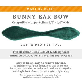 Made by Cleo - Velvet Breakaway Cat Collar with Bunny Ears