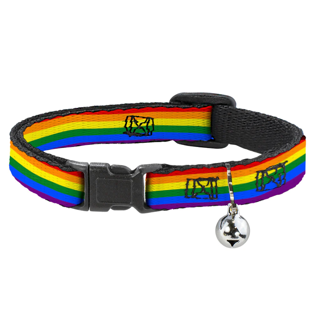 Buckle Down Cat Collar Flag Pride Rainbow
