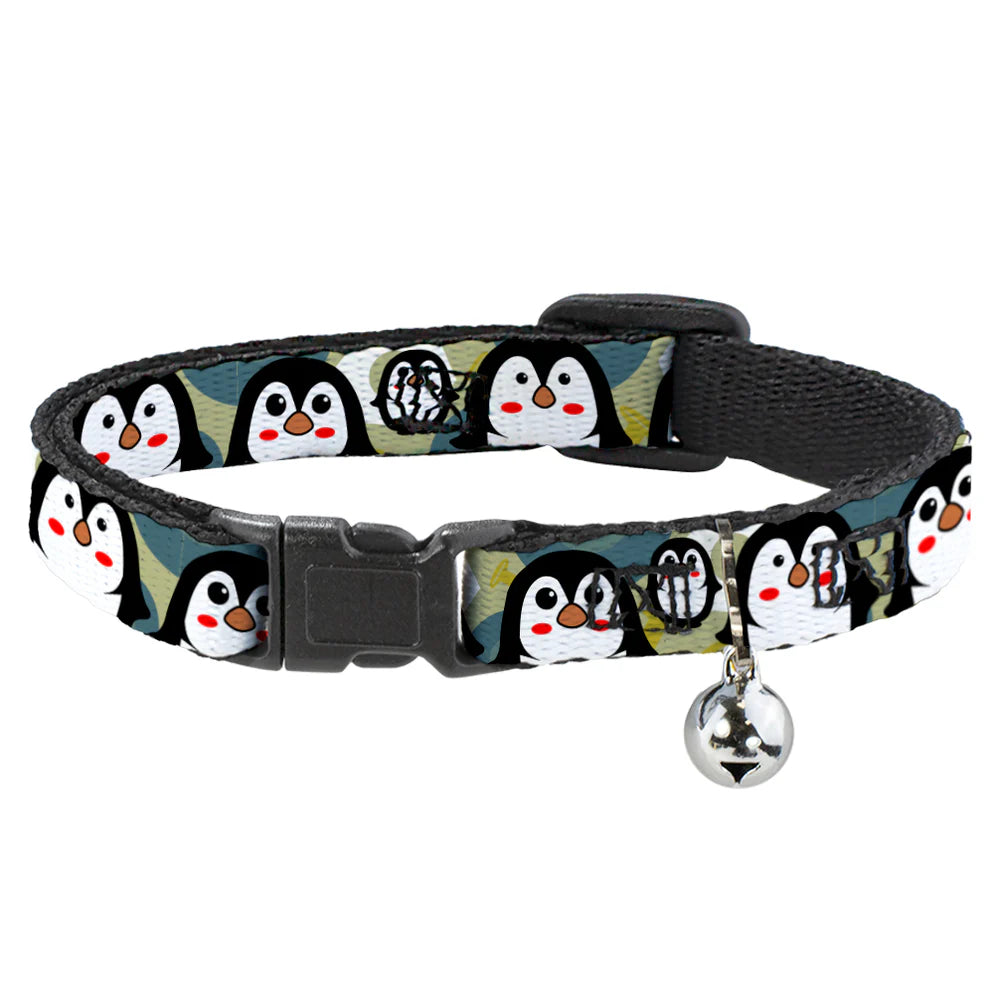 Buckle Down - Cat Collar Breakaway with Bell, Penguin Cartoon