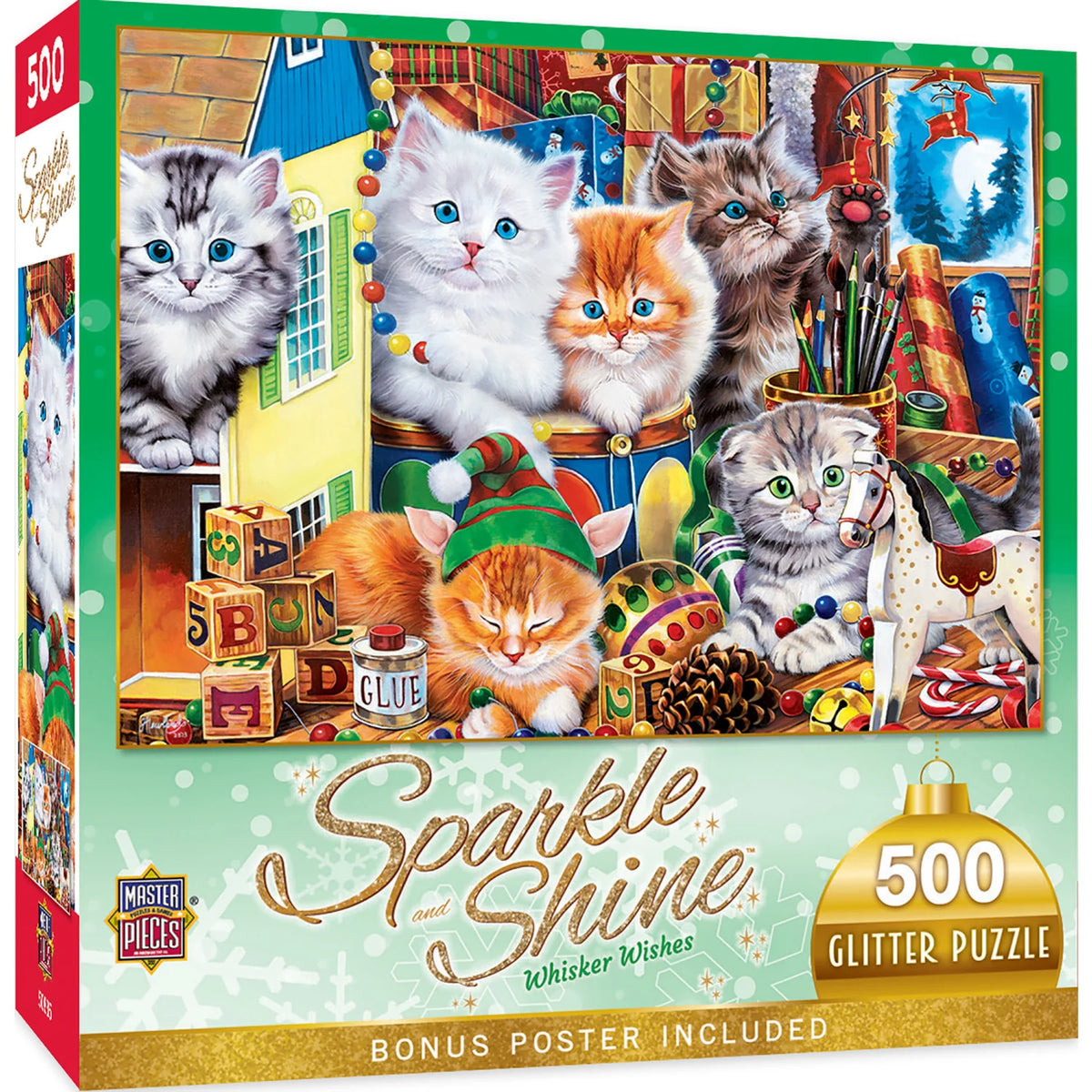 Puzzle Sparkle & Shine - Whisker Wishes 500 Piece