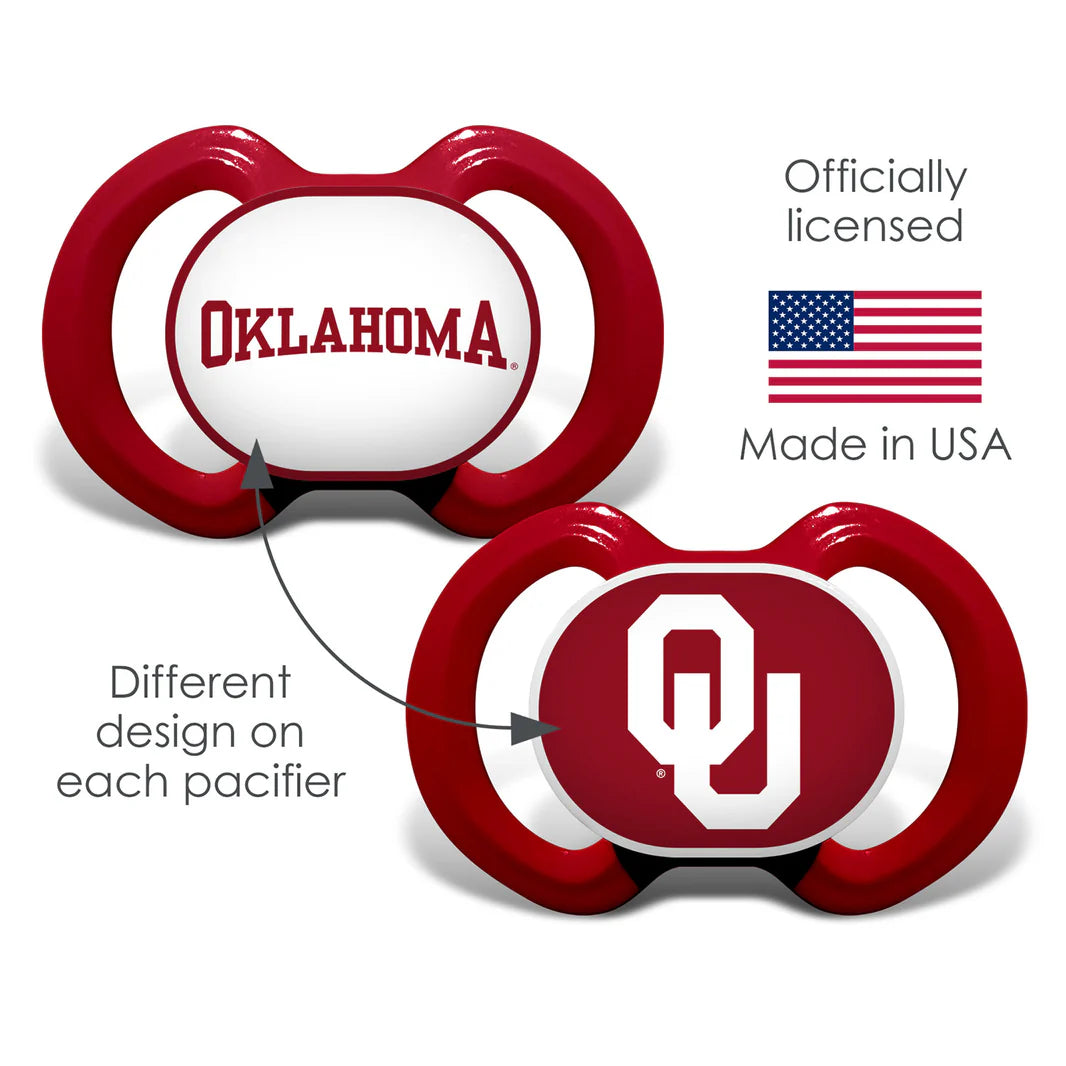 Oklahoma Sooners Pacifiers - 2 Pack