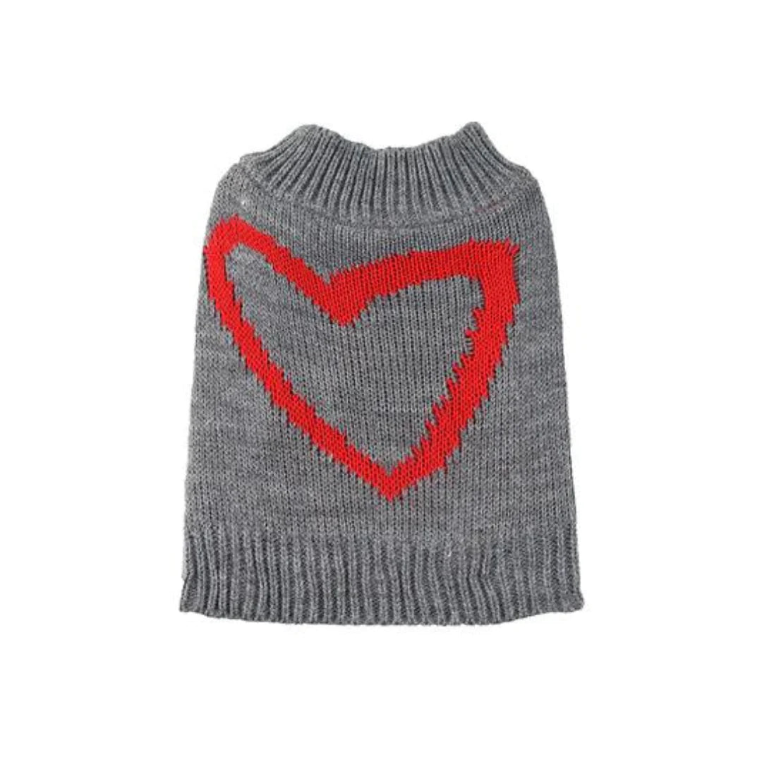 Midlee - Red Heart Dog Sweater