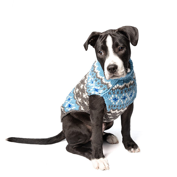 Chilly Dog - Dog Sweater Fairisle Light Blue