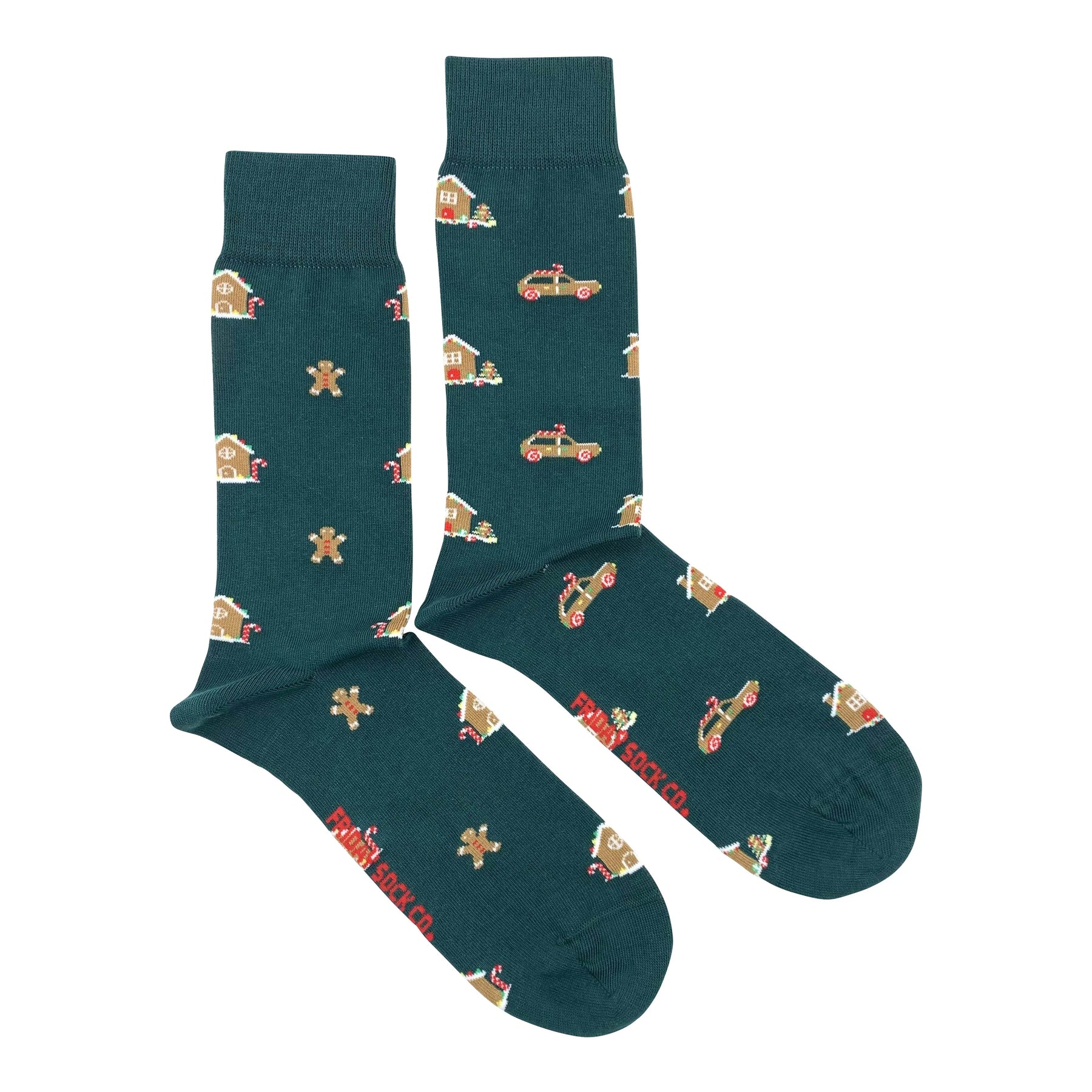 Friday Sock Co. - Socks Ugly Christmas Gingerbread House Socks