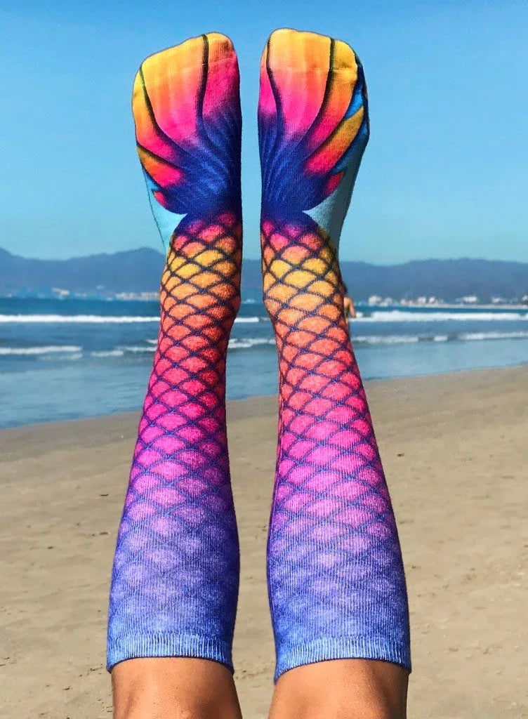 Living Royal - Socks Orange Mermaid Knee High