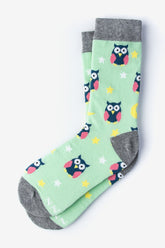 Wild Attire Alynn Socks Owl Night Long Women's