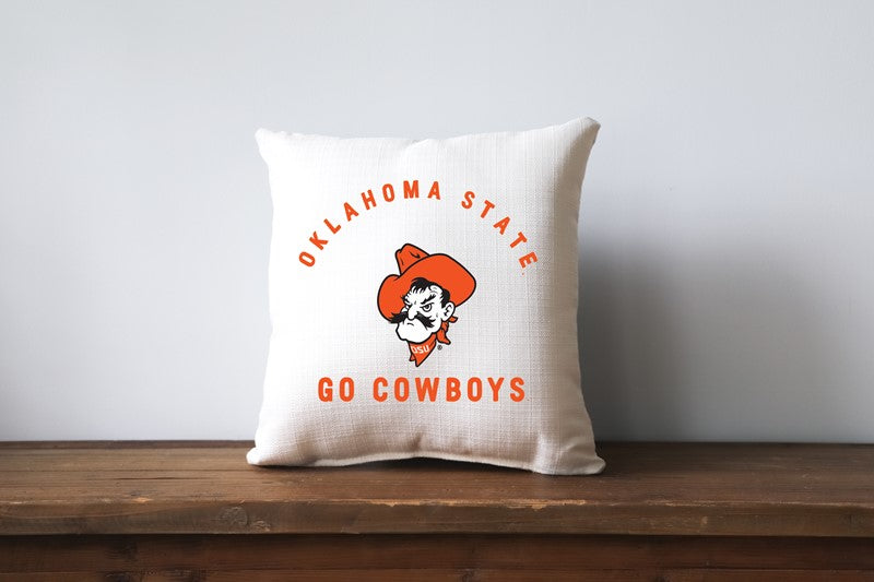 Pillow OSU Arched with Pistol Pete