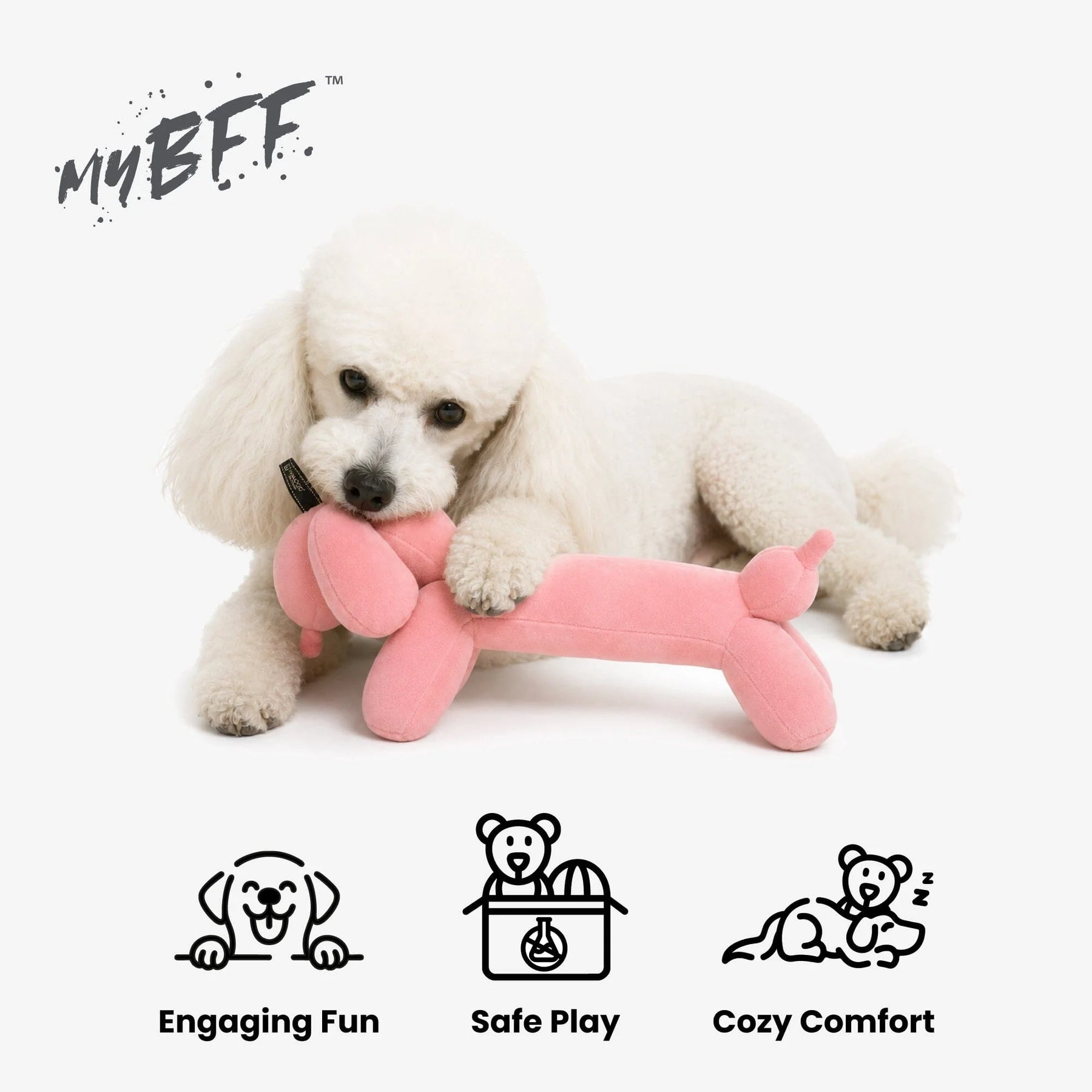 Nandog Pet Gear - My BFF Pink Twister Dog Toy