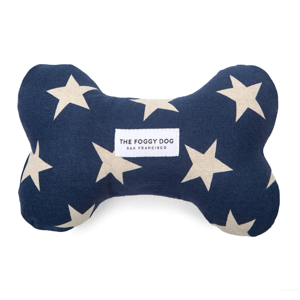 Dog Toy Dog Bone Squeaky Navy Stars