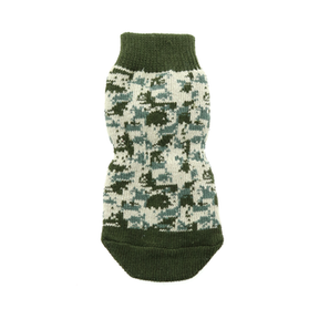 Doggie Design - Non-Skid Dog Socks Green Camo