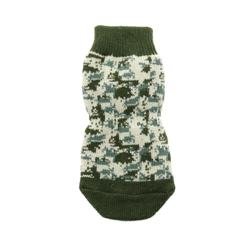 Doggie Design - Non-Skid Dog Socks Green Camo