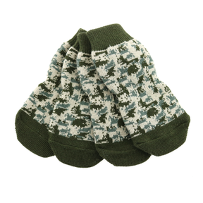 Doggie Design - Non-Skid Dog Socks Green Camo