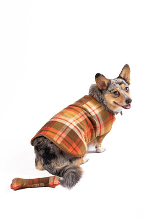Chilly Dog - Dog Blanket Coat Rust Plaid