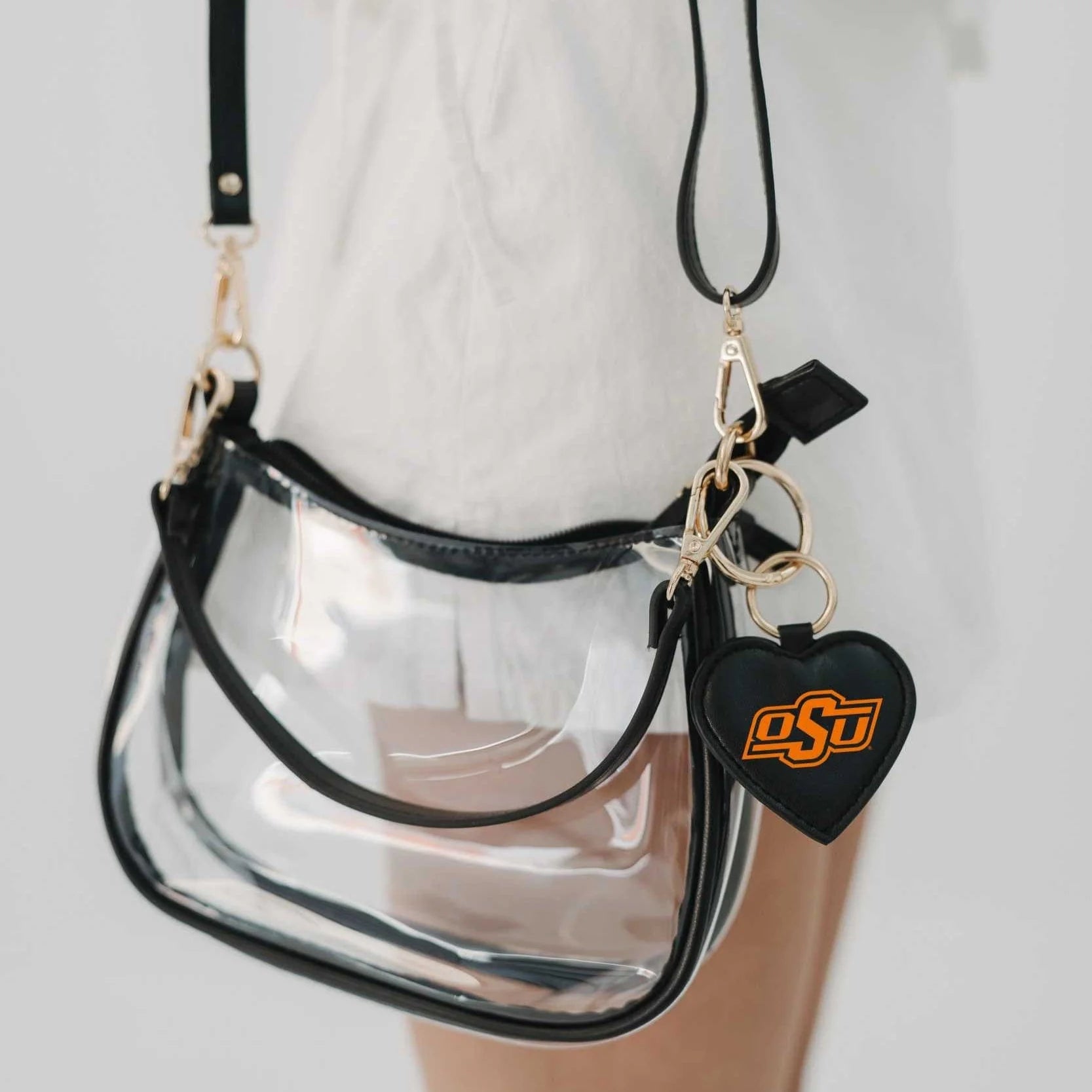 Desden - Clear Purse With Black Trim OSU
