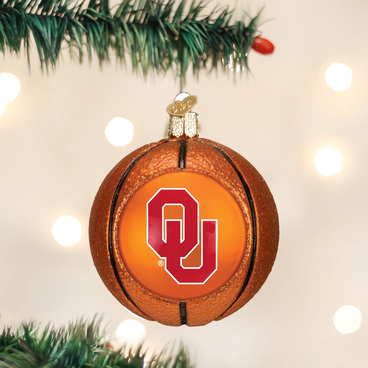 Old World Christmas - OU Basketball Ornament