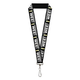 Buckle Down - Lanyard Rick and Morty Mr. Poo Face OOOOH WEE! Black/White