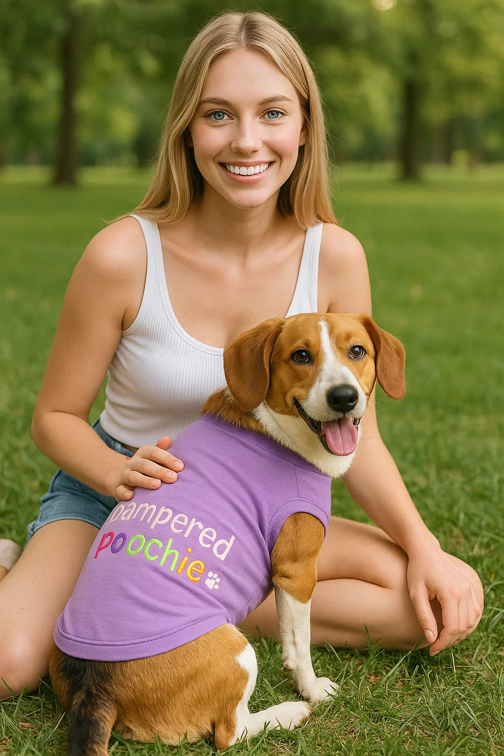Parisian Pet - Dog T-Shirt Pampered Poochie