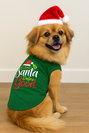 Parisian Pet - Dog T-Shirt - Dear Santa Define Good' Dog Christmas