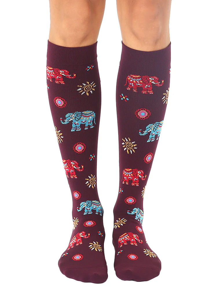 Living Royal - Socks Compression Painted Elephants