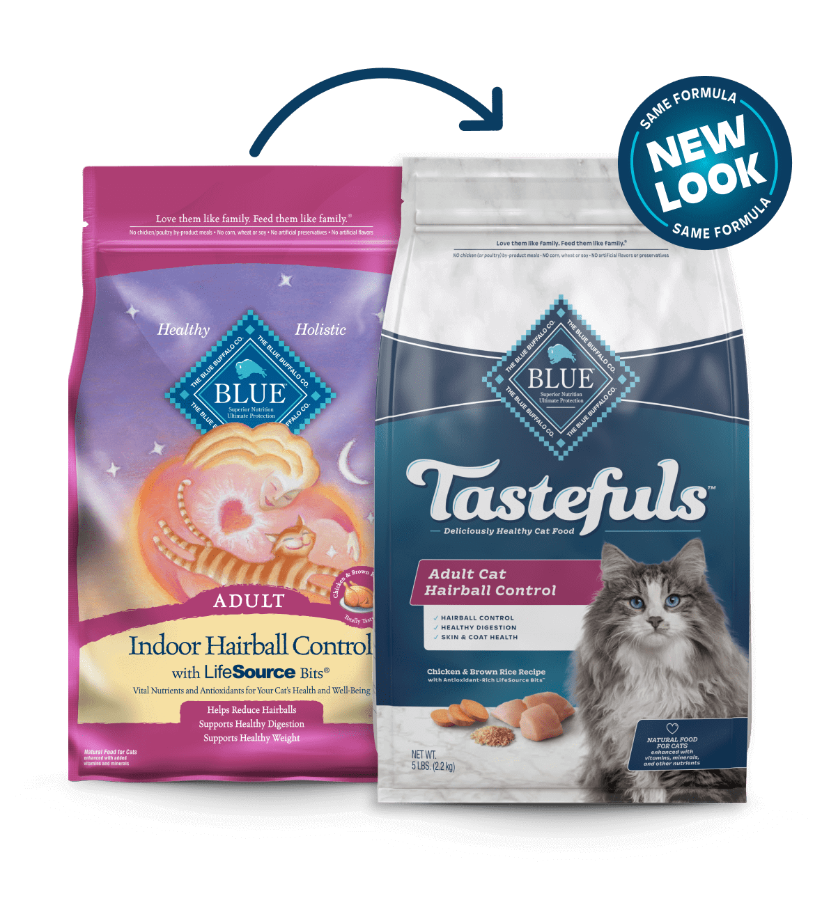 Blue Buffalo Indoor Hairball Control - Indoor Breeds, Adult Cat Chicken and Brown Rice Dry Cat Food