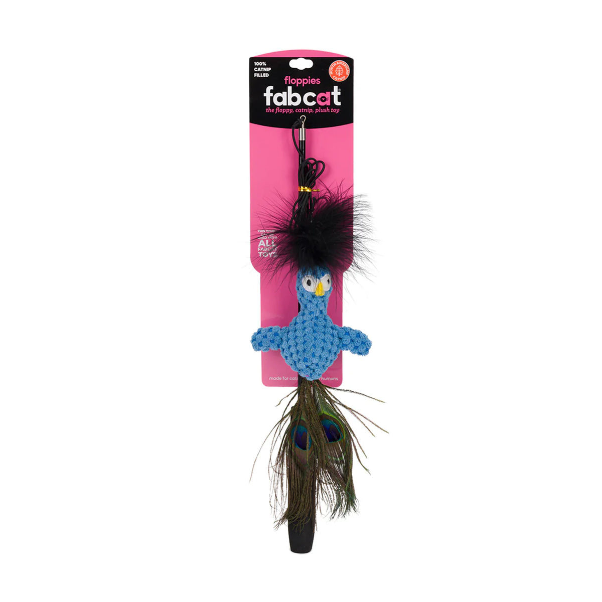Fabdog - Cat Toy Peacock Floppy Teaser