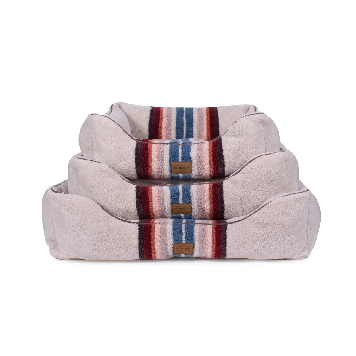 Carolina Pet Company - Pendleton Serape Rosewood Berber Kuddler Dog Bed