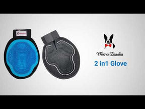 2 in 1 Pet Grooming Glove for Cats & Dogs