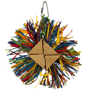 Prevue Hendryx - Raffia Rainbow Cage Bird Toy