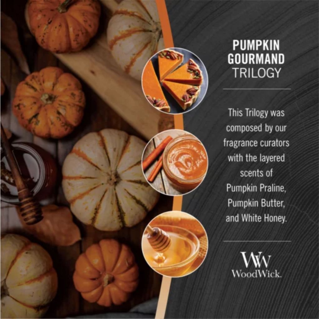 Woodwick - Medium Trilogy Pumpkin Gourmand