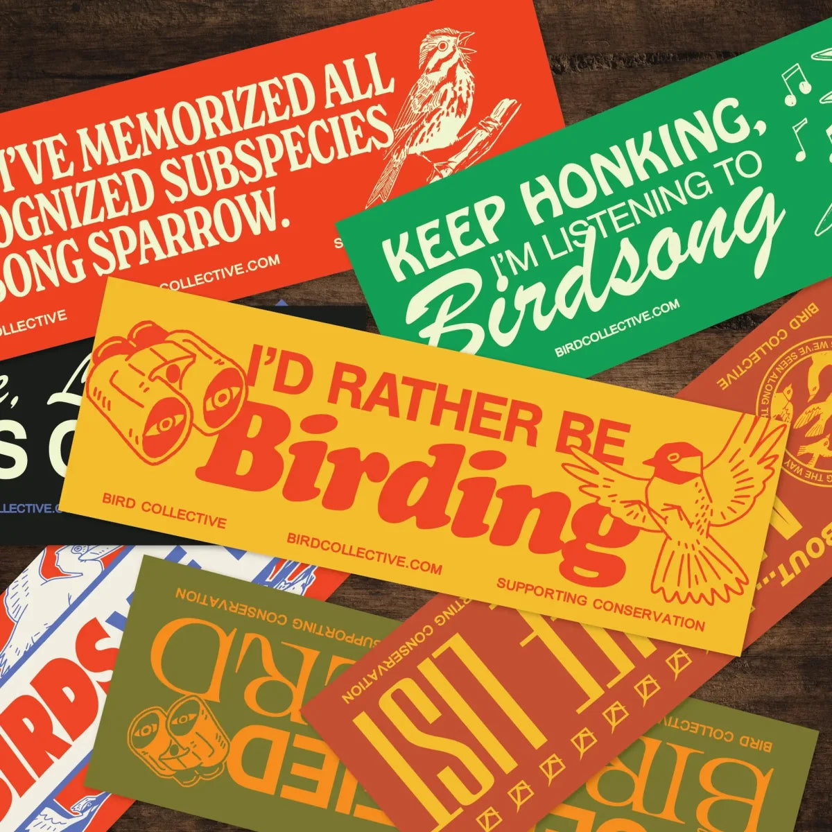 Bird Collective - Bumper Sticker I'd Rather Be Birding