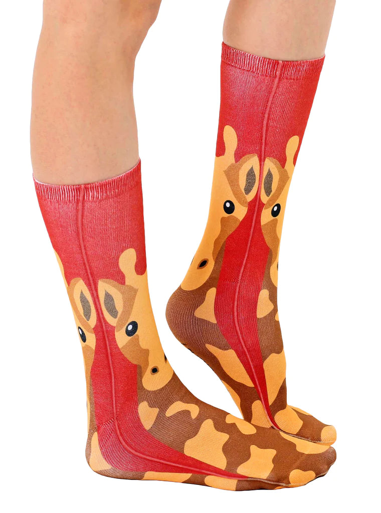 Living Royal - Socks Red Giraffe Crew