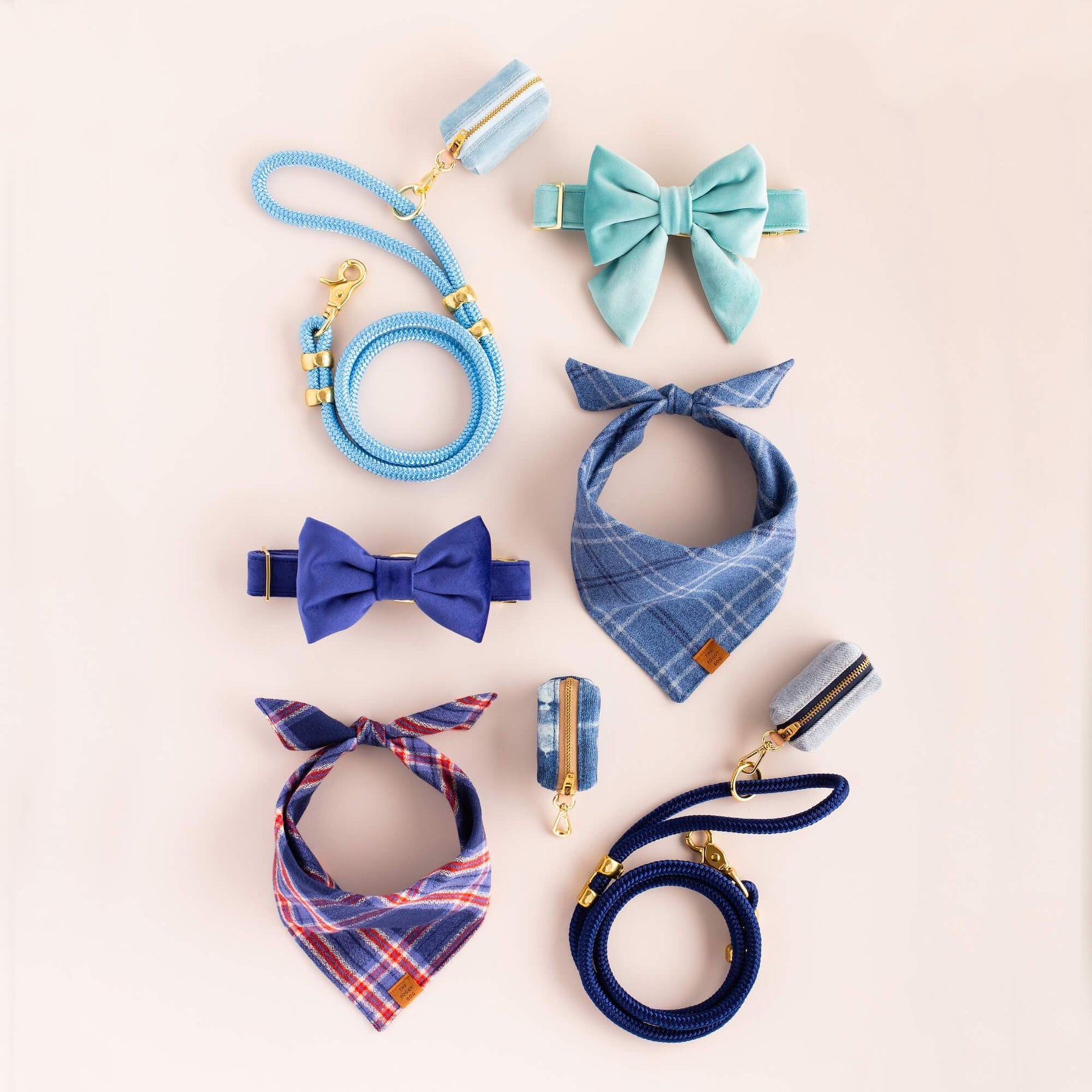 Lady Dog Bow Velvet Robin's Egg