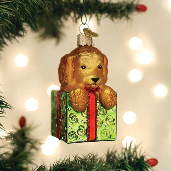 Old World Christmas - Doodle Puppy Surprise Ornament