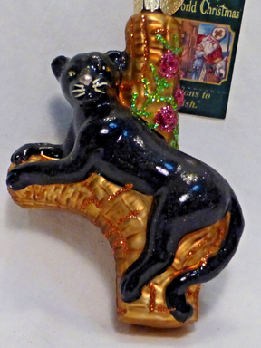 Old World Christmas - Panther in Tree Ornament