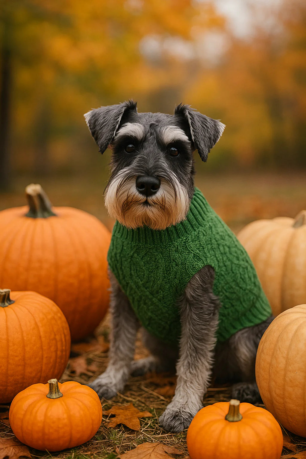 Parisian Pet - Dog Cable Knit Sweater Green
