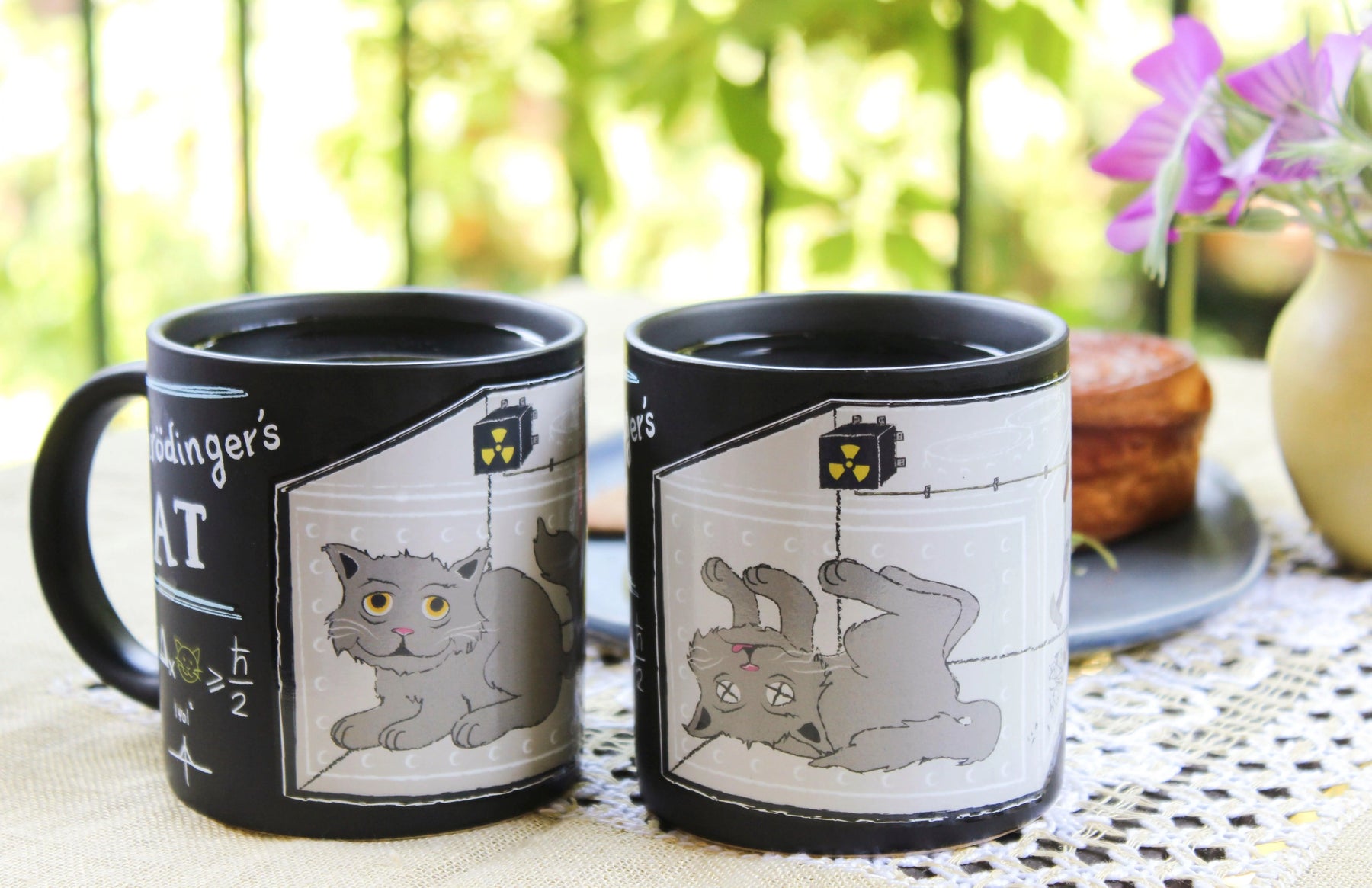 Unemployed Philosophers Guild - Coffee Mug Schrodinger Cat Set