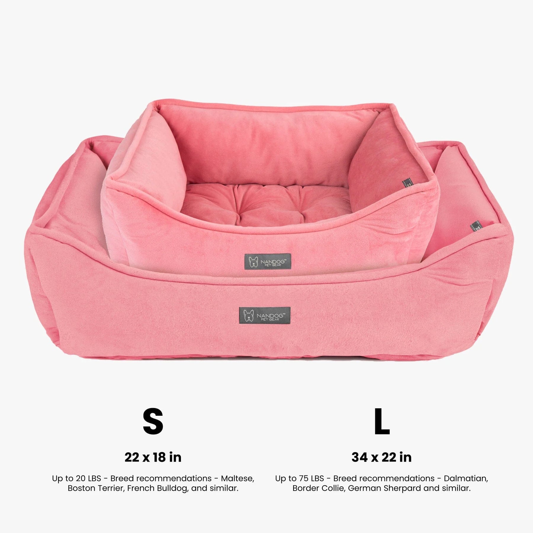 Nandog Pet Gear - Signature Bed In Electric Pink
