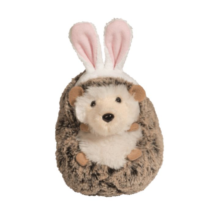 Plush Hedgehog with bunny ears