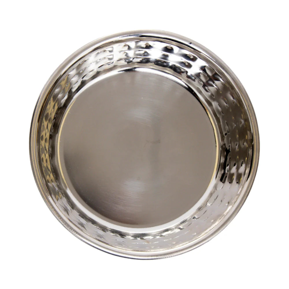 Jojo Modern Pets - Eco-Chic Hammered Stainless Steel Black Pearl