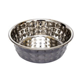 Jojo Modern Pets - Eco-Chic Hammered Stainless Steel Black Pearl
