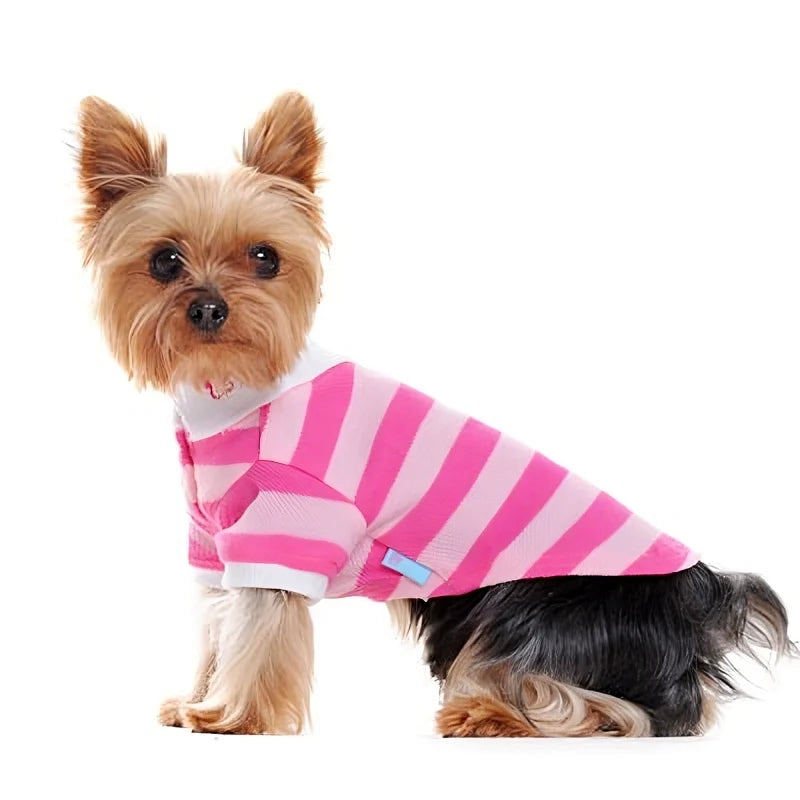 Dogo Pet - PP Stripe Polo Shirt Pink