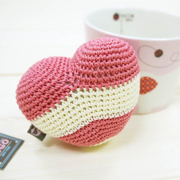 Dogo Pet -  Crochet Toy Stripy Heart