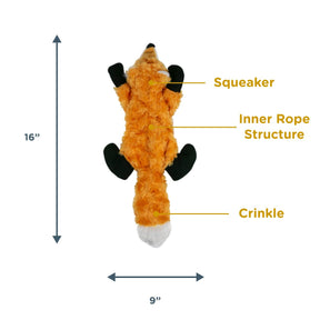 Tall Tails - Fox Stuffless With Inner Rope & Squeaker In Head