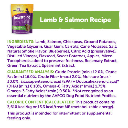 Wellness - Rewarding Treats Grain-Free Lamb & Salmon Recipe Soft & Chewy Dog Treats