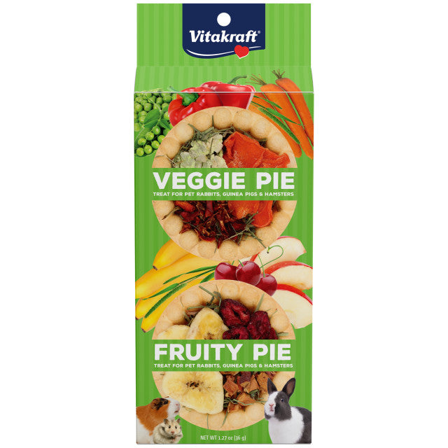 Veggie Pie & Fruity Pie Treat For Rabbits, Guinea Pigs & Hamster