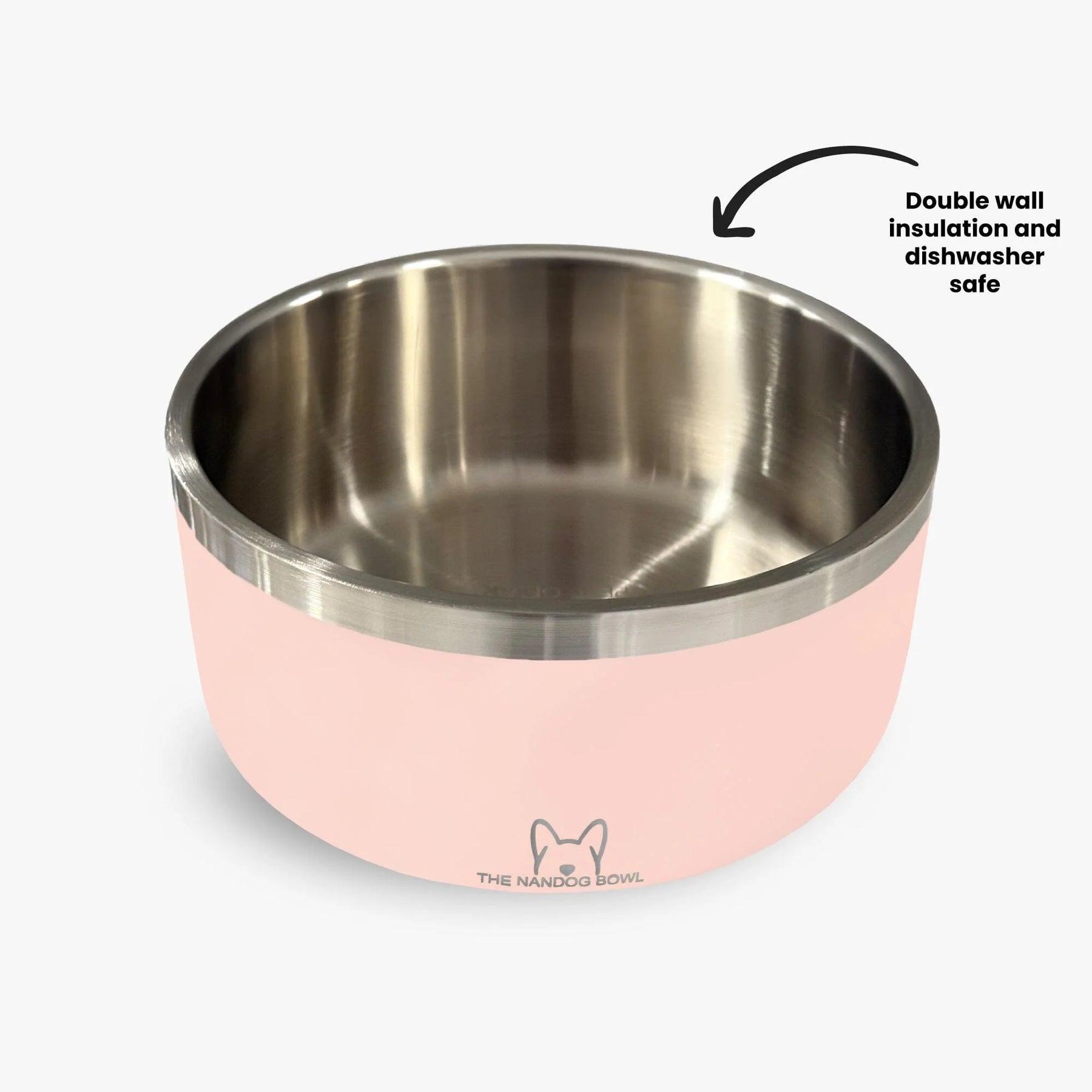 Nandog Pet Gear - The Dog Bowl Blush Pink