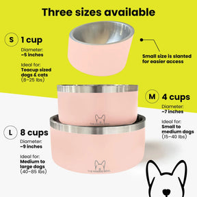 Nandog Pet Gear - The Dog Bowl Blush Pink
