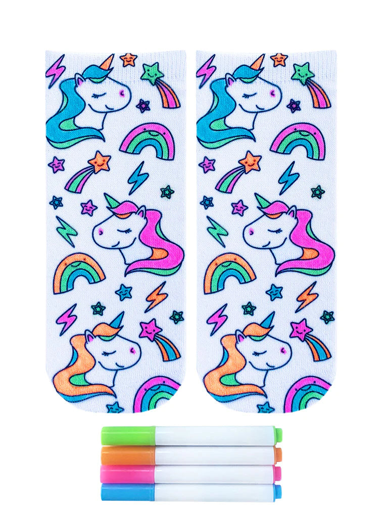 Coloring Socks Unicorn - Living Royal